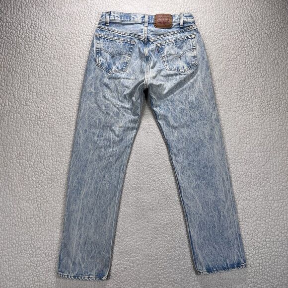 VTG 80s Levi’s 501 Jeans Men’s 34x32 (Actual 31x31) Made In USA Acid Wash Grunge - Picture 3 of 14